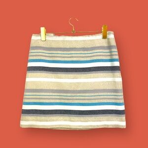 Ann Taylor Loft Golden Stripped Skirt (Size 4)
